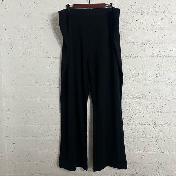 Woman Within Pants - Woman Within Womens Plus Tall Pants 30T Black Pull On Stretch Rayon Blend N9